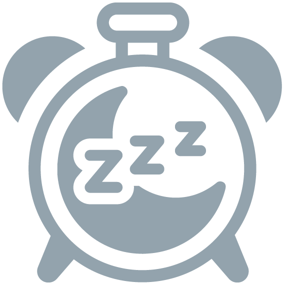 icoon - val sneller in slaap - grey